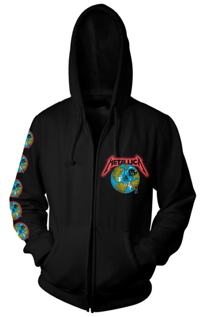 Sudadera con capucha con cremallera Metallica Executioner The Unforgiven negra NUEVA Y OFICIAL