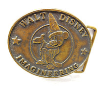 Walt Disney World Imagineering Cast Member Brass Belt Buckle USA Made