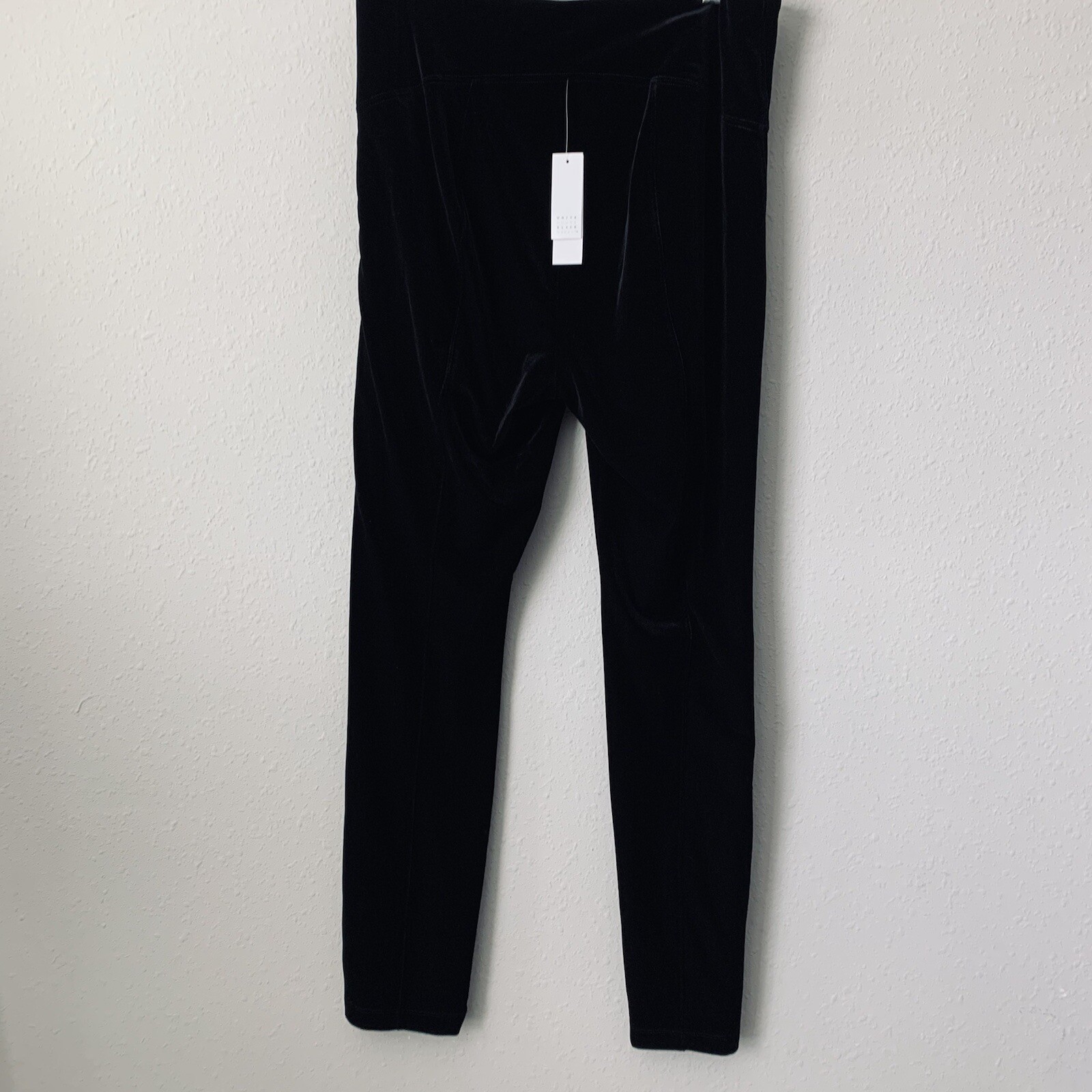 White House Black Market black Velvet Legging Pants Sz L NWT B- M | eBay