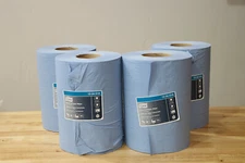 4-Pack Tork Blue Shop Towel Rolls for Centerfeed Dispenser 13 24 51A 21287044