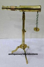 Antique Brass Telescope Decorative collectible With Nautical Brass Stand