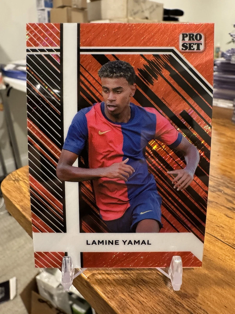 Lamine Yamal 2024 Leaf Promo RC Orange Shimmer Pro Set Barcelona
