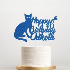 Personalised CAT Cake Topper for Kittens, Animal Lover Birthday Party Decoration
