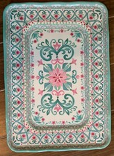 Blue Print Large Melamine Tray Spring Summer Indoor/Outdoor Use - 18 x 12 x 2 in