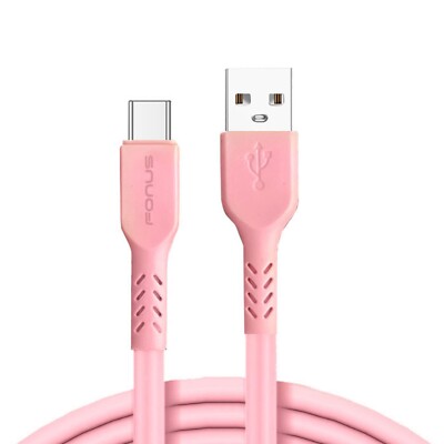 Pink 10ft Long USB-C Cable Charger Cord Power Wire Type-C Fast for Cell Phones