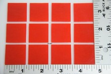 0224.30 -12 TOMATO RED 1"x 1" BULLSEYE 3mm GLASS 90 COE TESTED COMPATIBLE