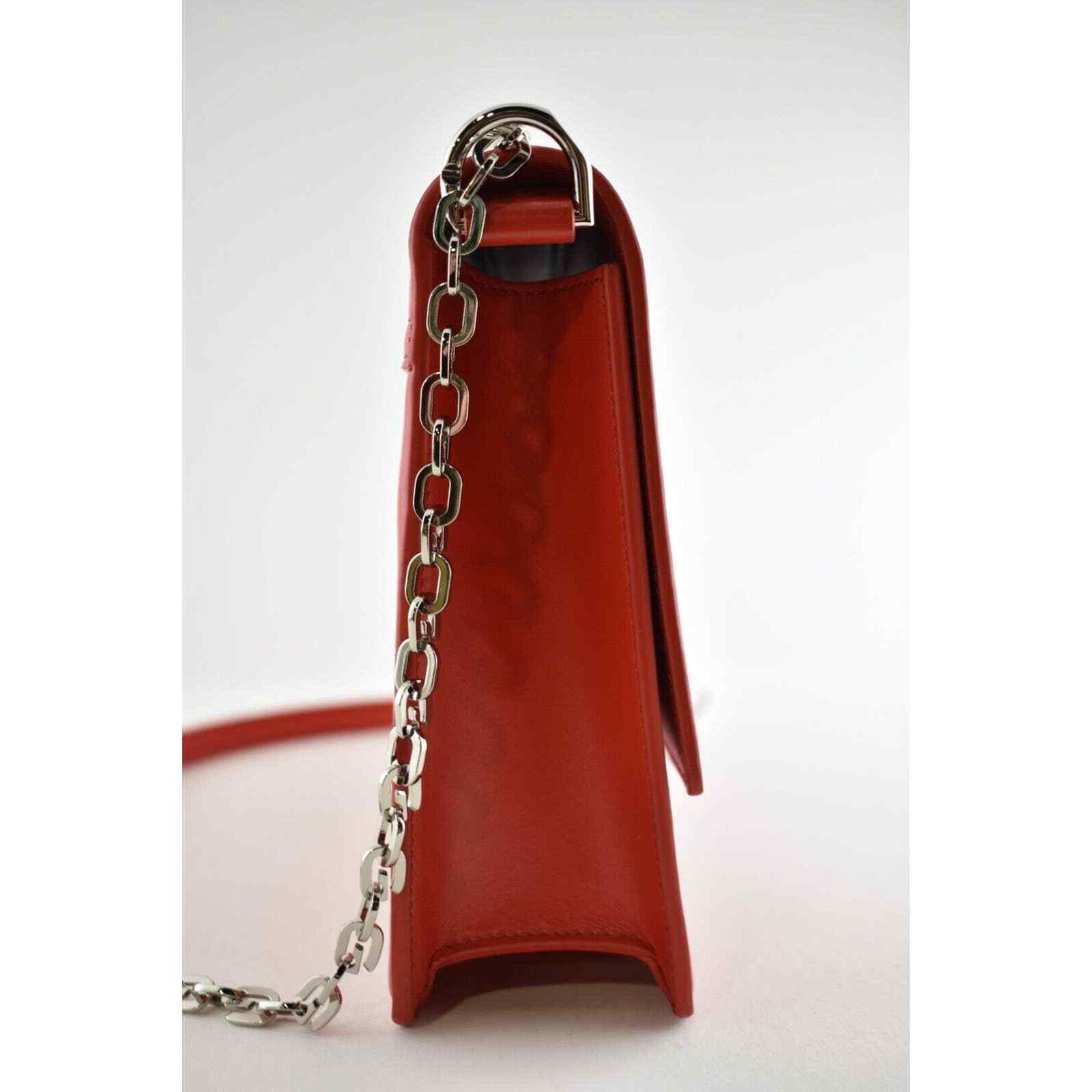 Givenchy Medium 4G Red Box Calf Leather Logo Silver Chain Crossbody Shoulder Bag Givenchy Medium 4G Red Box Calf Leather Logo Silver Chain Crossbody Shoulder Bag