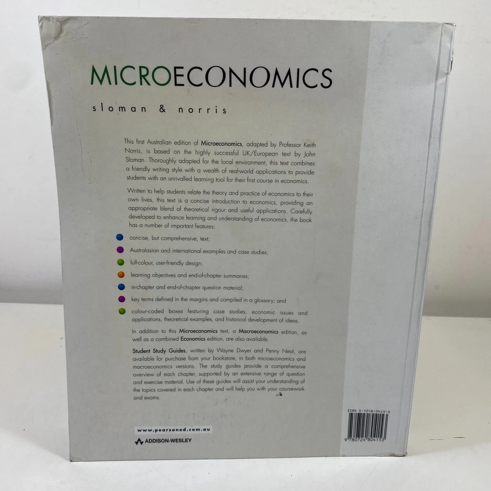 Microeconomics by John Sloman, Keith Norris Large Paperback 1999 Economics - Image 2 of 4