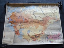 ANCIENNE CARTE SCOLAIRE   URSS  A VENIR  RARE  -  MDI .ANNEE 65  -   A VOIR !!