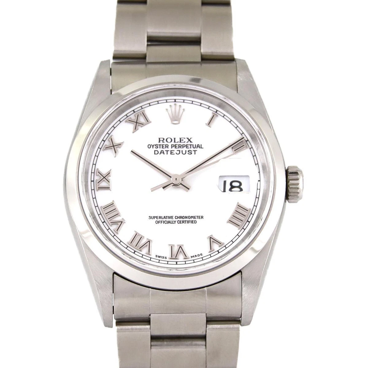 Authentic ROLEX Datejust 16200 SS Automatic Serial Info A Serial 246 000 37