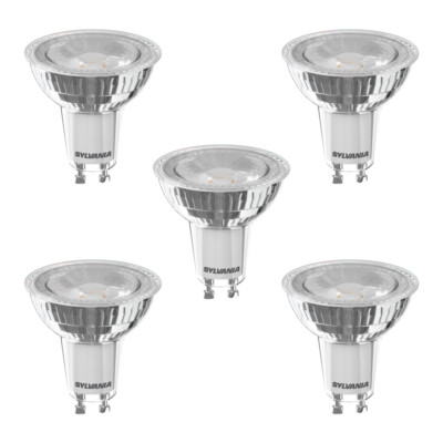 Litecraft Glühbirne GU10 4,5W 4000K kaltweiß dimmbar LED in klar - 5er Pack  