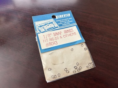 Vintage Parma 8043 Hinge Pin 1/8  Snap Rings - Team Associated RC10 Losi
