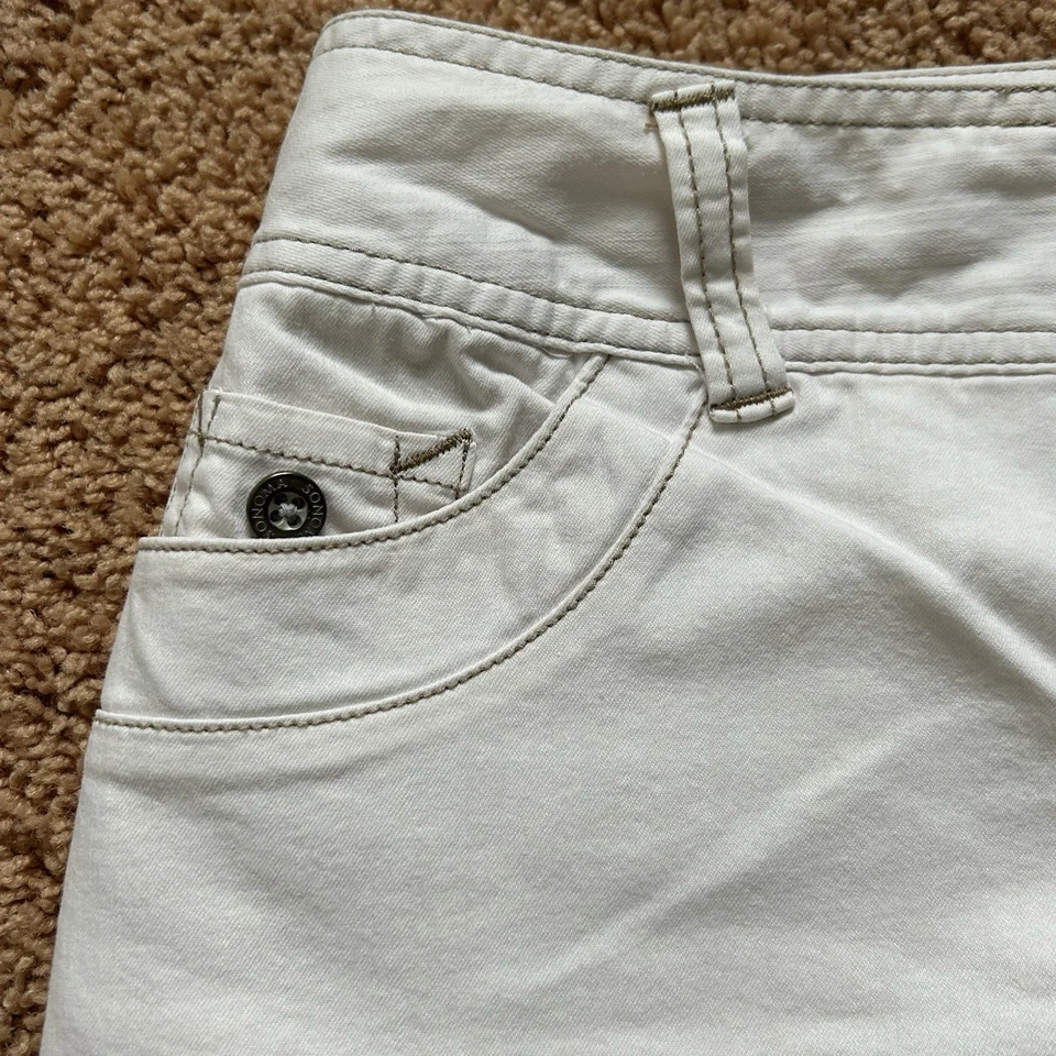 Falda corta Sonoma Life Style para mujer talla 10 beige claro con bolsillos cremallera Foto 3 de 4