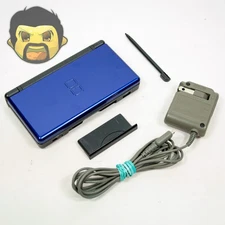 Nintendo DS Lite Console Black Blue Cobalt with Stylus & GBA Cover SHIPS FAST C
