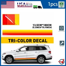 1x Racing Plaid Side Door Fender Skirt Stripes Decal Stickers for Sport Race Car