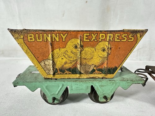 Pair of SCARCE Marx Original Prewar Bunny Express Gondola Cars! - Picture 2 of 11