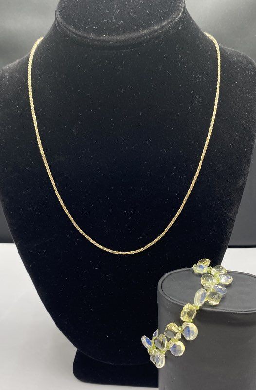 Sterling Silver Assorted Chain Necklace & Bracelet 2pcs. 15.3g