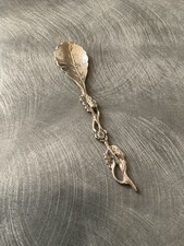 SUPERB SILVER NATURALISTIC SALT SPOON CIRCA 1900