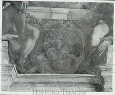 1970 Press Photo "The Chariot Medallion" from Michelangelo's Sistine ceiling