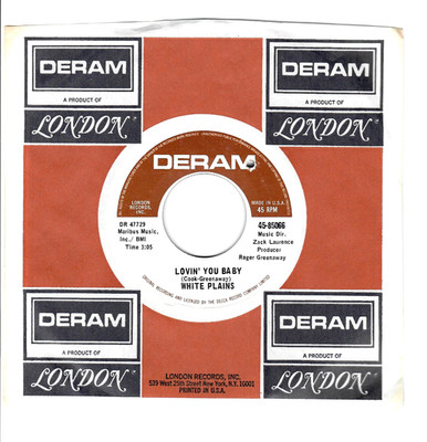 45RPM, WHITE PLAINS , LOVIN YOU BABY / M- '  ROCK  CO