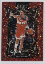 2024-25 Panini Select Concourse Red Disco Prizm 6/49 Jordan Poole #17 1m63