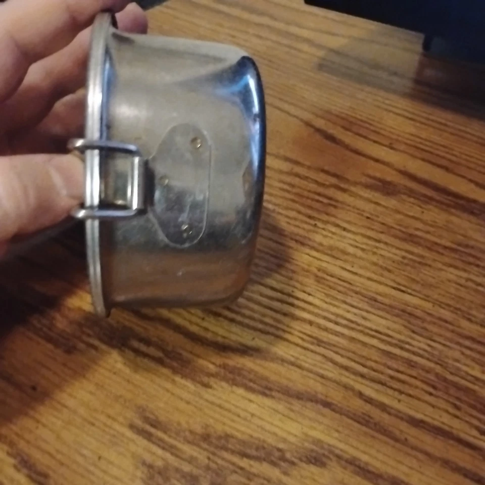 Vev Vigano Inox Pequeña Olla/Sartén de Acero Inoxidable Tapa de Bloqueo Hecho en Italia Foto 3 de 4