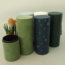 Portable Pu Leather Makeup Brush Holder Waterproof Travel Cosmetic Organizer