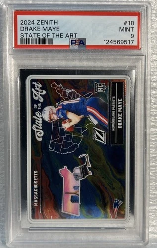 2024 Panini Zenith - State of the Art Drake Maye #18 (RC) Psa 9🔥🏈