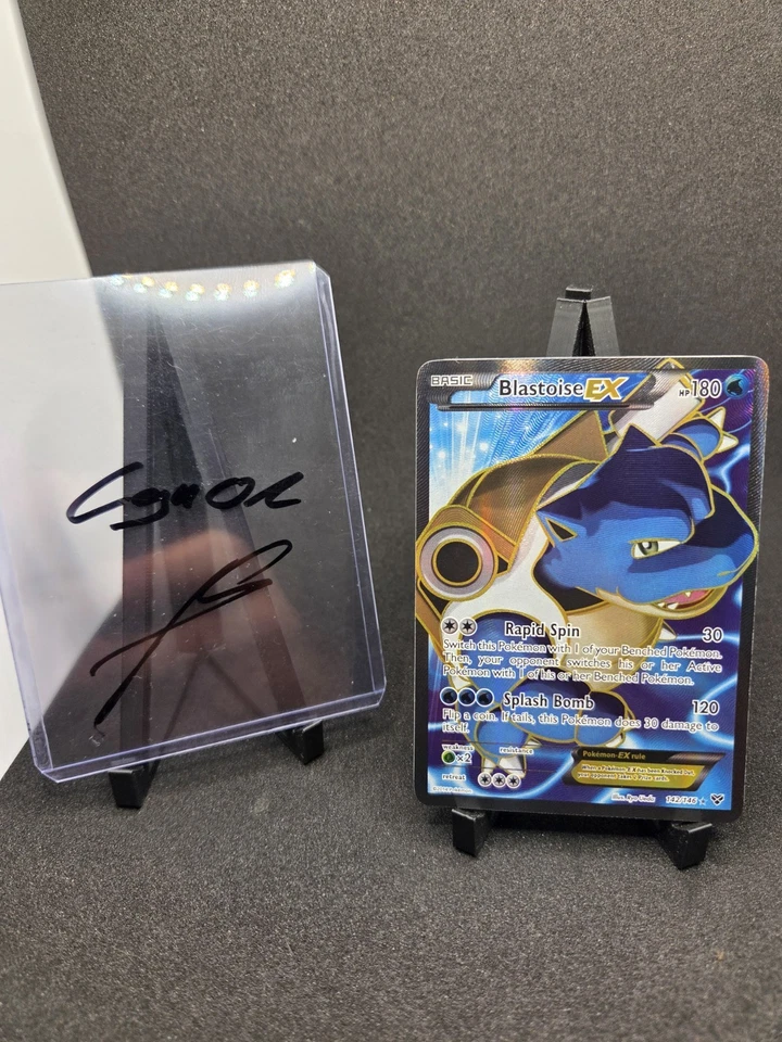 Blastoise / Turtok EX 142/146 XY 🇬🇧 Originale Pokemon Karte Autogramm CGN01 - Bild 3 von 4