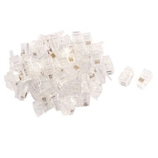 50pcs RJ9 4P4C Modular End Telephone Crimp Phone Jack Adapter Connector
