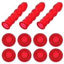 40Pcs Latex Caulk Sealer Caps Red for Sealing and Saving Caulking Tubes