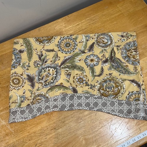 Traditions by Waverly Floral Paisley Window Valance Yellow Blue 52x17