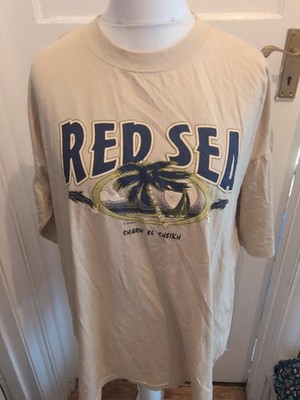Vision 3xl Beige Sharm El Sheikh Print T-Shirt Kurzarm