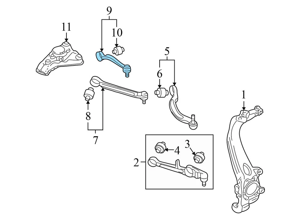 AUDI RS4 2007-2008 4,2 L - BRAZO DE CONTROL DELANTERO DERECHO SUPERIOR TRASERO 8E0407510Q Foto 3 de 4