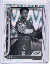 Noel Leon 2025 Topps Chrome F1 #43 Black & White Raywave Refractor F3 Portrait