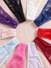 1 x Lavender - Res Ipsa Loquitur - Adjustable Low Rise Leaf G String- L (AU12)