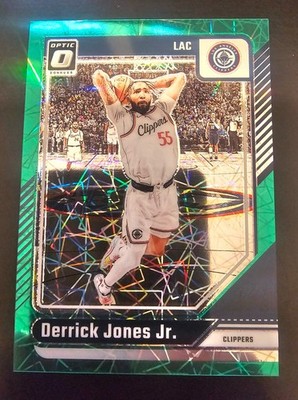 2024-25 Optic Green Velocity Prizm 06/49 #71 Derrick Jones Jr. L.A. Clippers