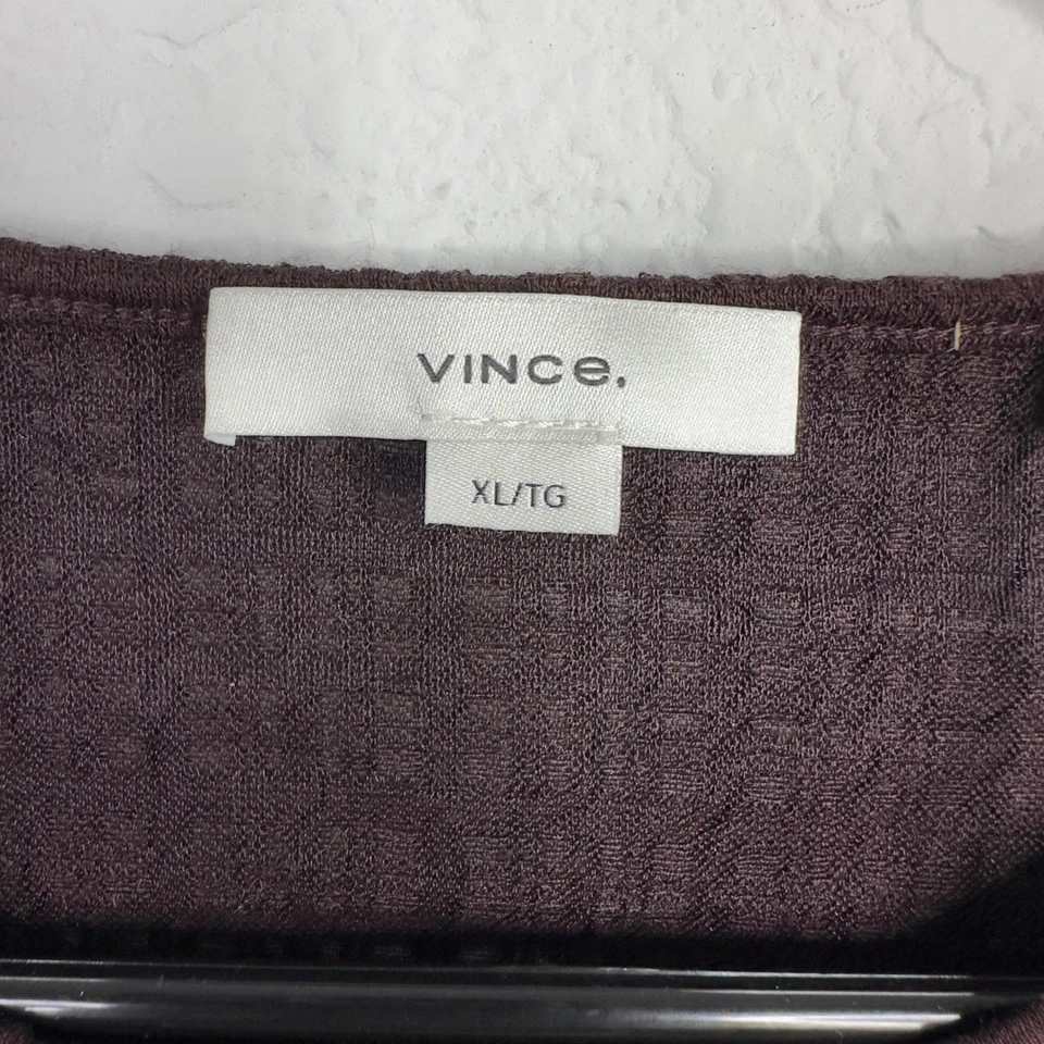 Vince Sweater Women XL Brown Wool Blend Knit Minimalist Capsule Neutral Normcore - Image 4 of 4