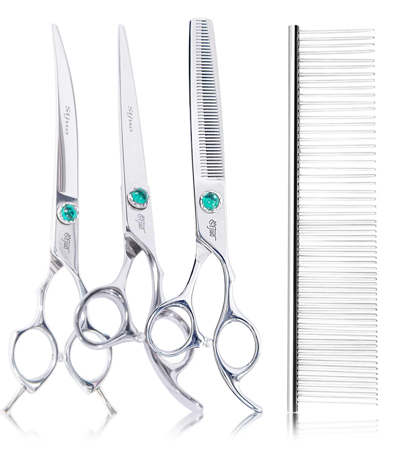 Dog Grooming Scissors Set 4 in 1 Professional Pet Shears Made Of Japanese Adv...