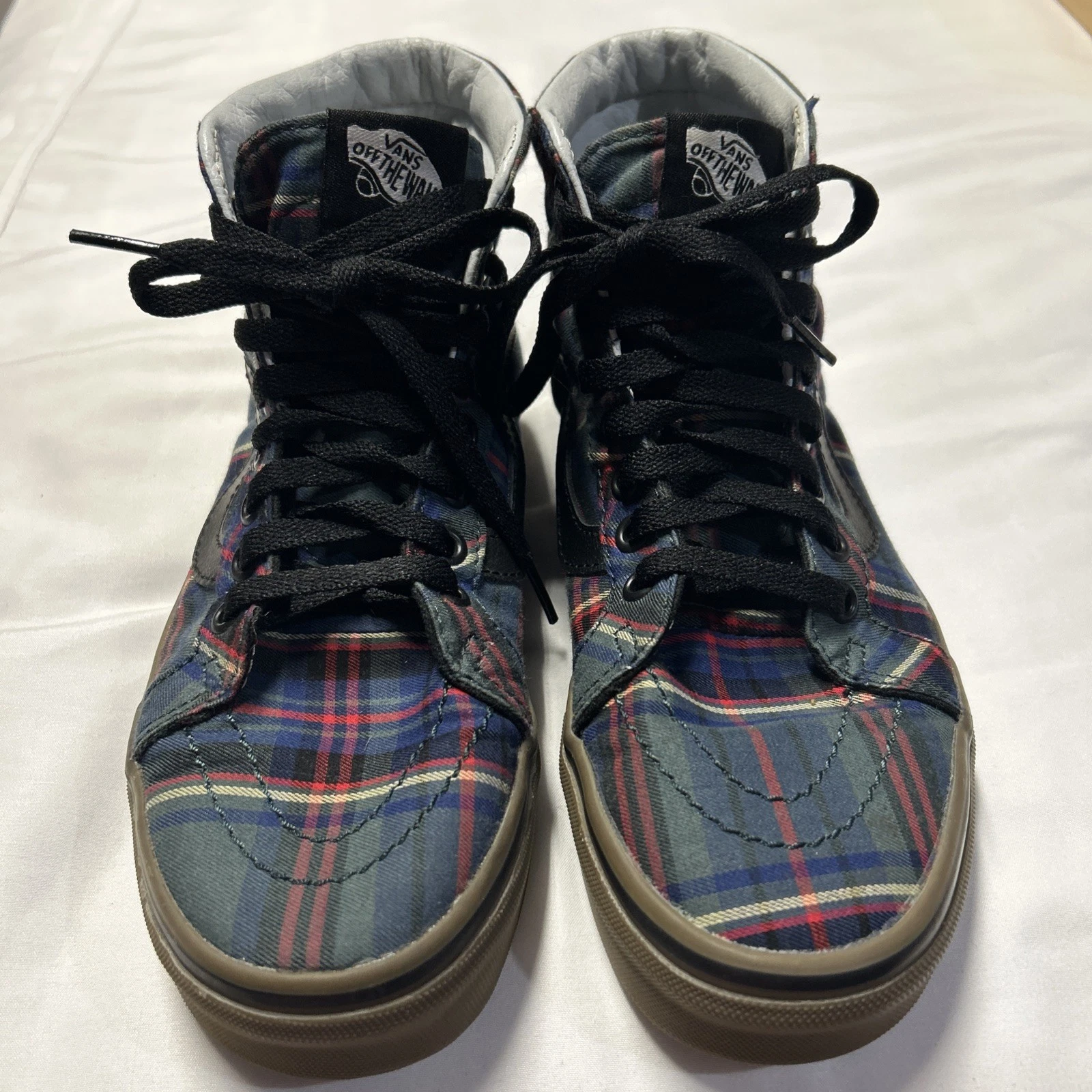 Vans Tartan Gum scarpa sneaker unisex a quadri alta taglia 5 US uomo