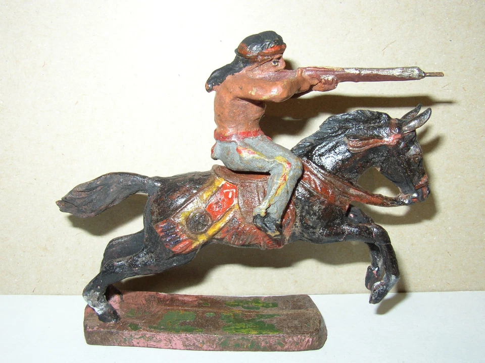 Elastolin Konvolut, 3 Masse Indianerreiter, - Bild 4 von 4