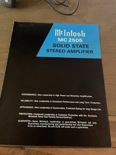 MCINTOSH MC2505 / BROCHURE / VERY GOOD CONDITION