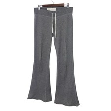 Abercrombie Fitch Y2K Gray Flare Sweatpants Low Rise Drawstring Wide Leg S