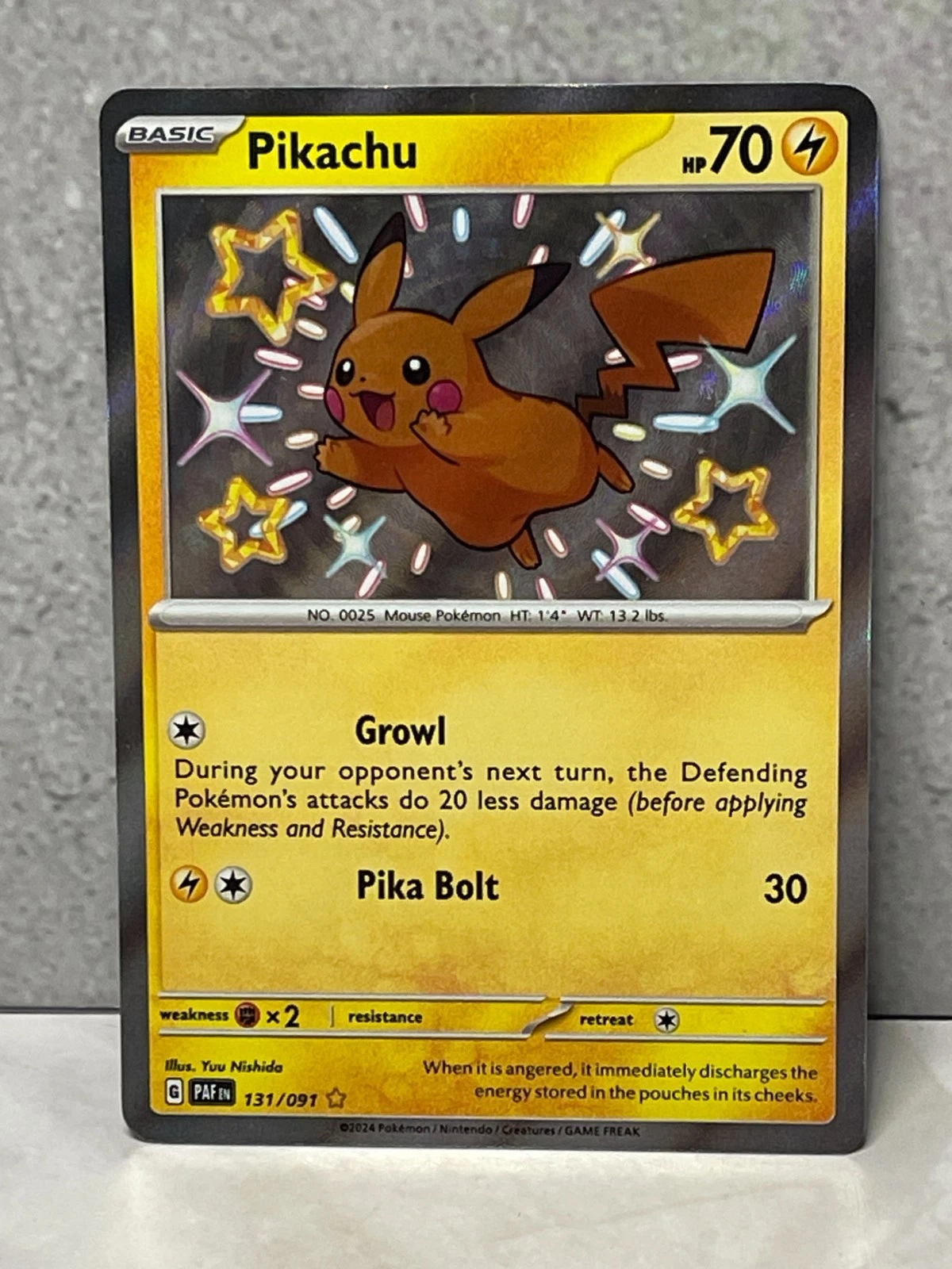 Deal for Pokemon Paldean Fates Pikachu 131/091 Shiny Rare (NM)