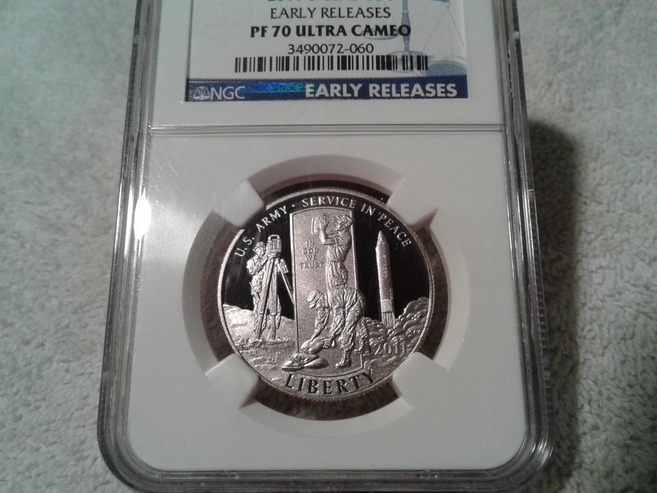 2011 S US ARMY 50c NGC PR70 ULTRA CAMEO EARLY RELEASE - Image 2 of 4