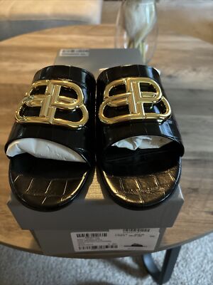 サンダル・ミュール BALENCIAGA OVAL BB SLIDES Balenciaga Oval BB Sandal F05 | eBay
