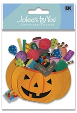Jolee’s Pumpkin Basket Happy Halloween Candy Scrapbook Stickers 