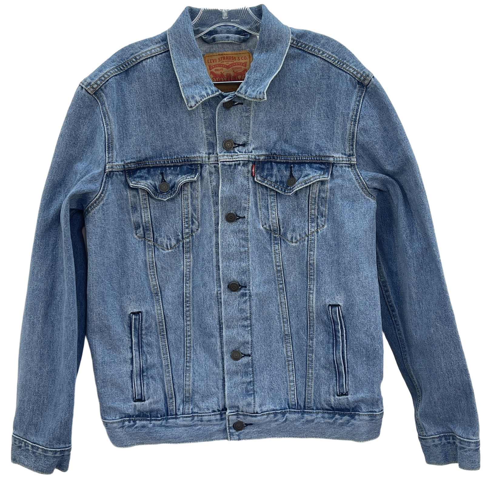 Levi's Light Blue Button Up Denim Trucker Jean Jacket Large