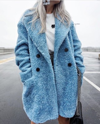 zara blue coat