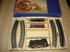 CONTI CO.MO.GE CONFEZIONE LOCOMOTIVA F.S. 2000 + 2 CARRI F.S. TRENI ELETTRICI H0